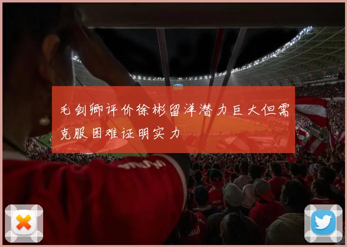 毛剑卿评价徐彬留洋潜力巨大但需克服困难证明实力